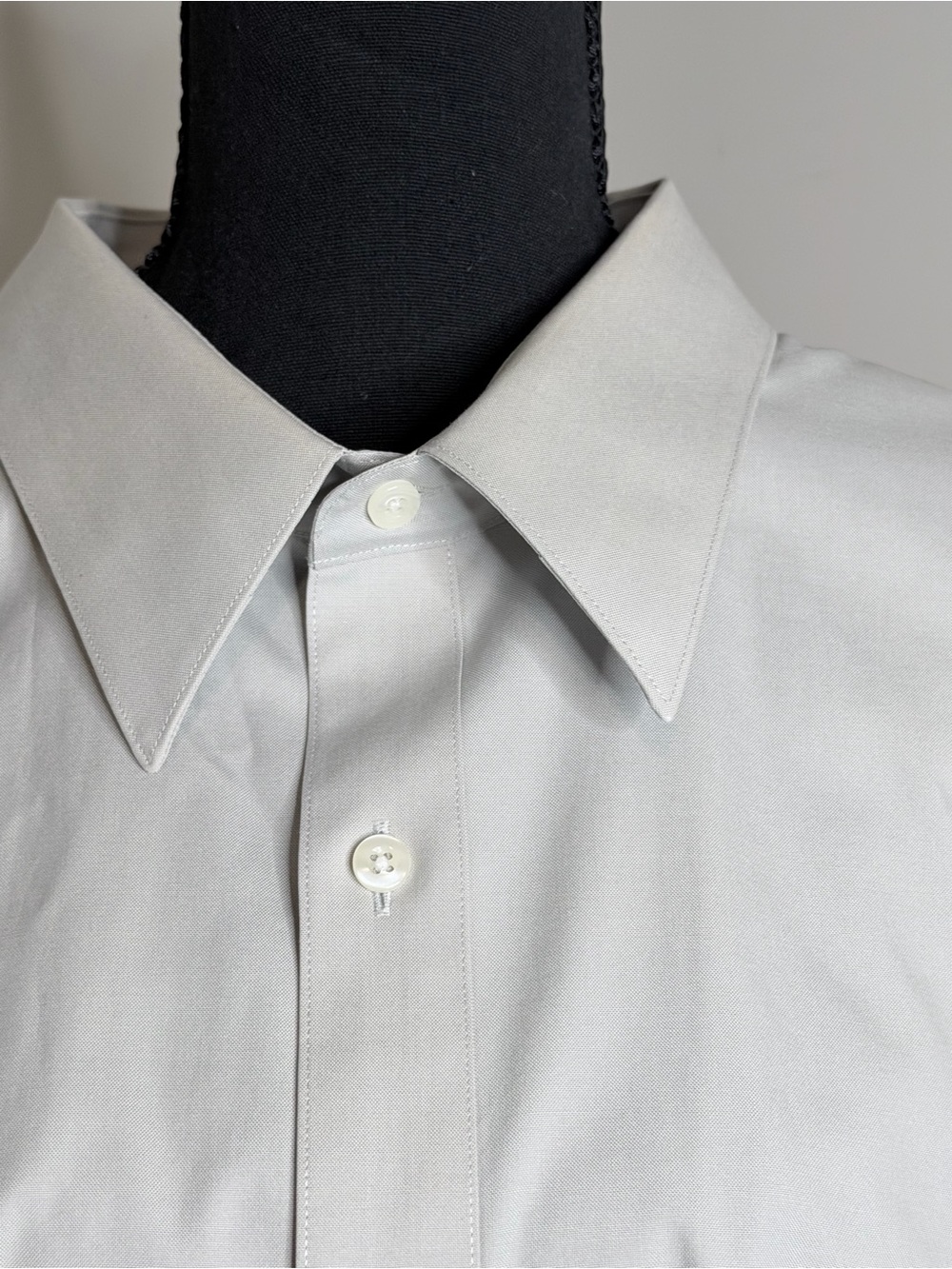 Roberto Villini Non-Iron Travel Gray Dress Shirt 19 34/35 Big Tall Pockets